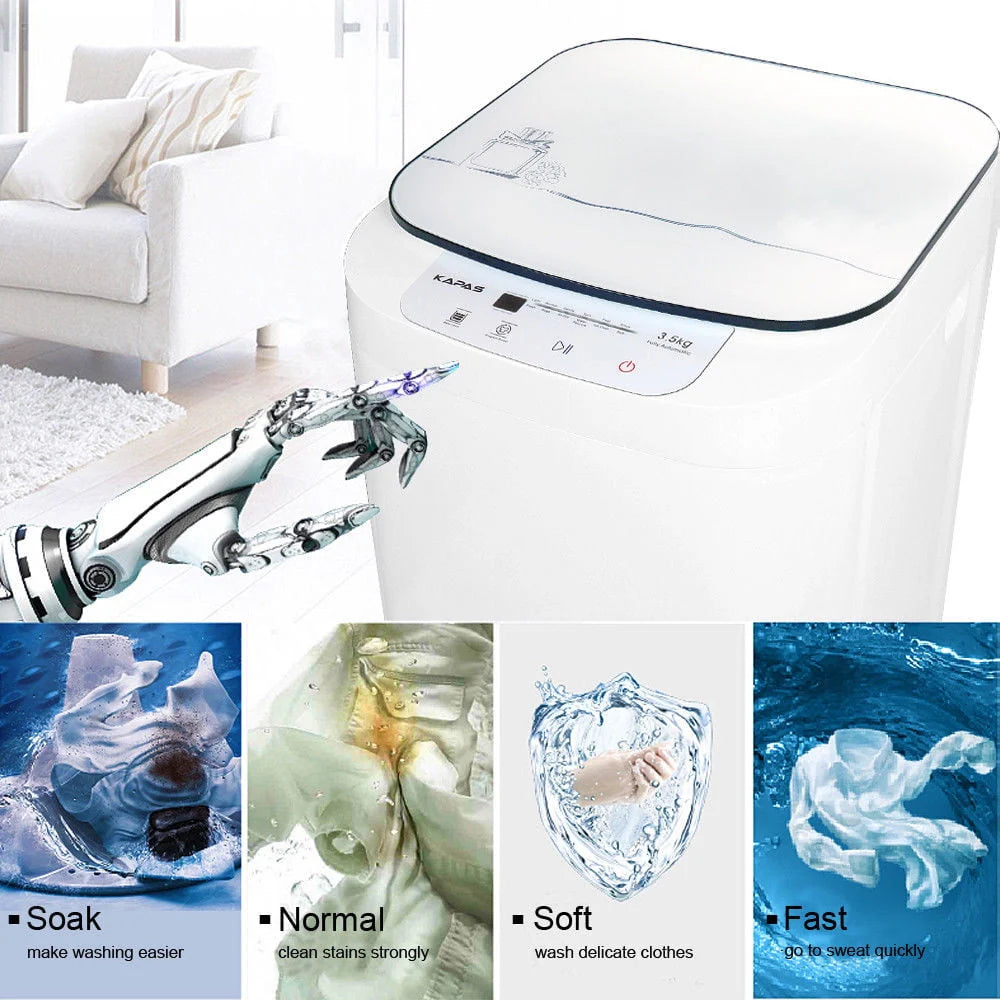 Fully Automatic 2-in-1 Compact Washing Machine 8 lbs Top Load N357493