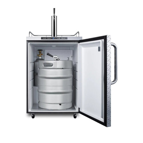 24" Stainless Steel Outdoor Beer Dispenser with Single Tap E1259