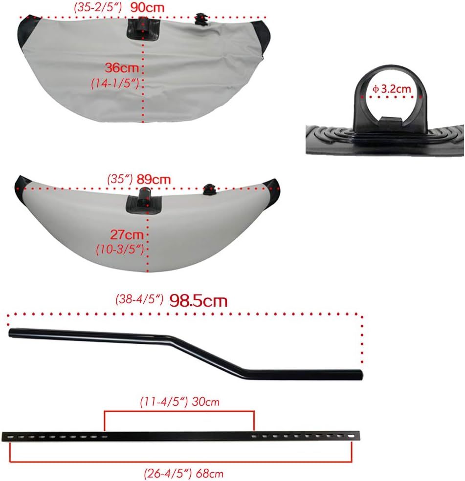 2Pcs PVC Inflatable Kayak Stabilizer X799