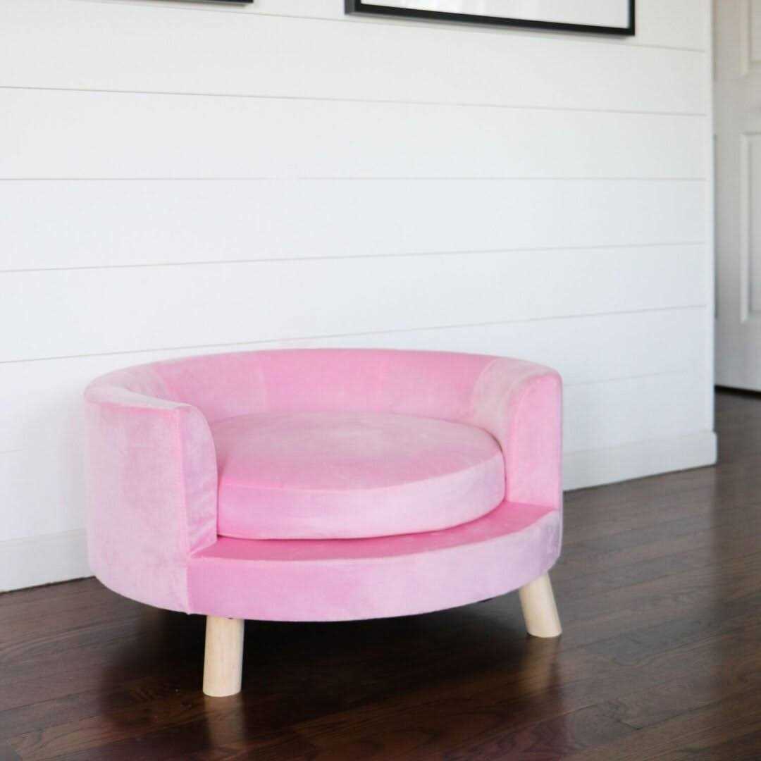 Faux-Velvet Circular Pet Bed U2959