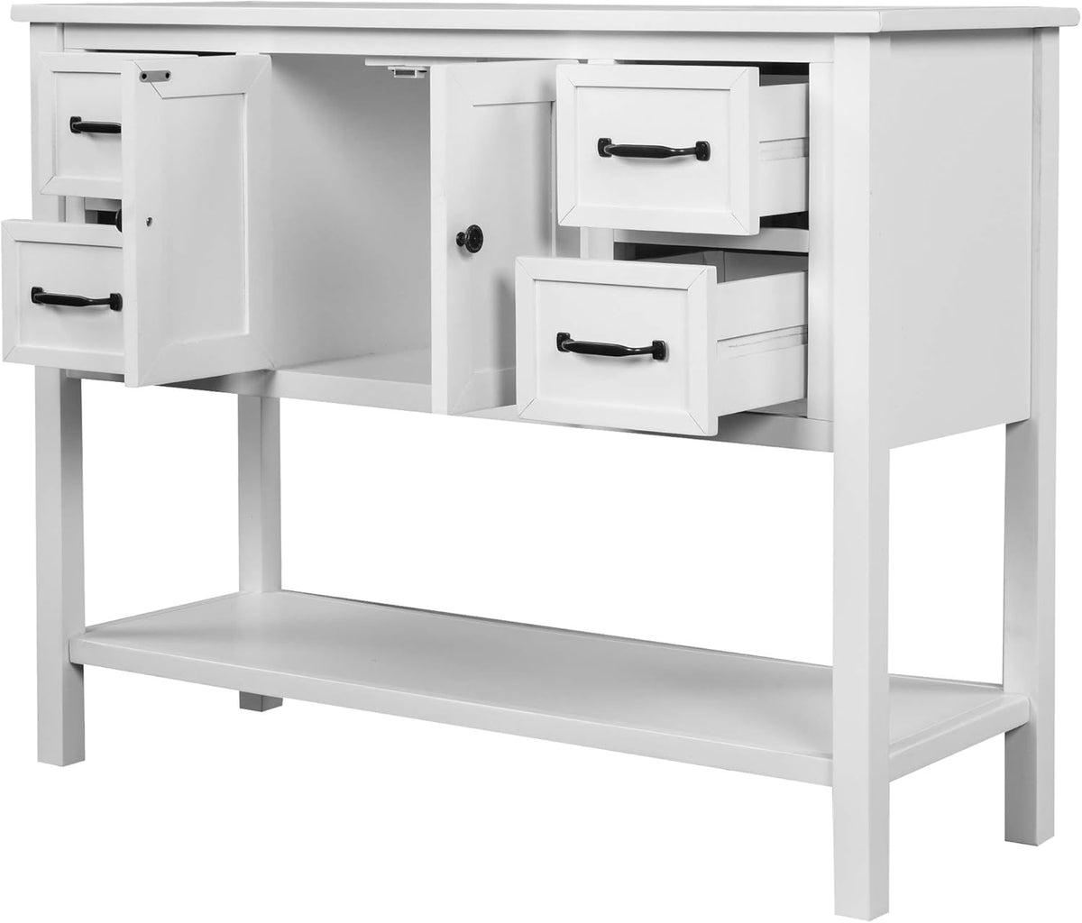 Vintage Console Table Buffet Sideboard with 4 Drawers J7227