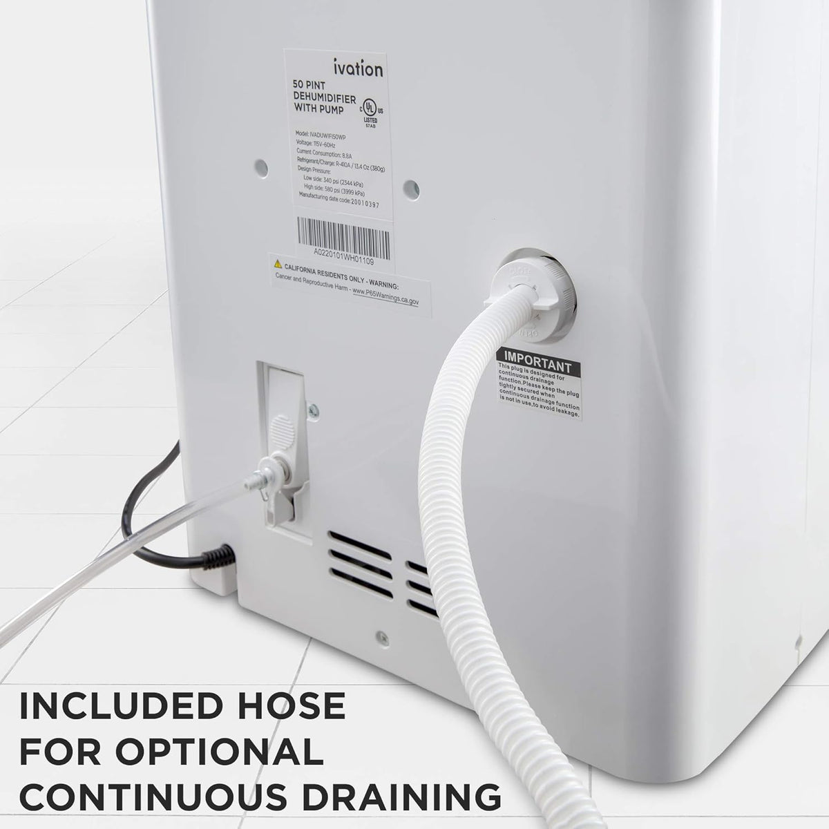 4,500 Sq Ft Dehumidifier with Pump F885595