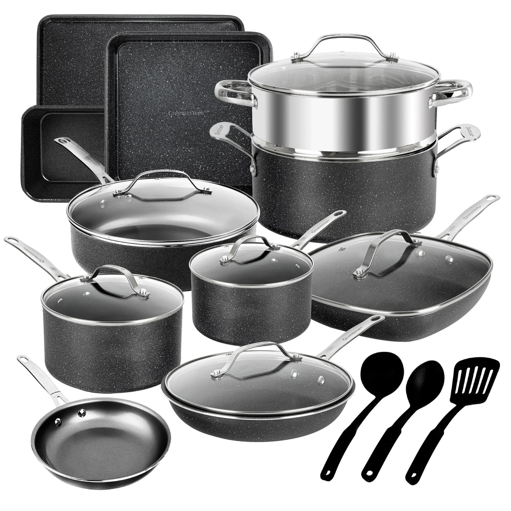 20 Piece Nonstick Blue Cookware Bakeware Set V7235