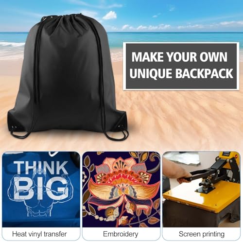 25Pcs Red Drawstring Backpack Bags W527