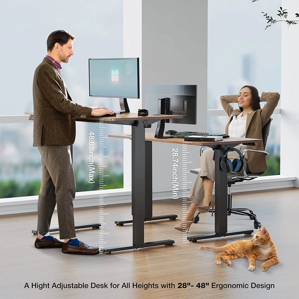 Electric Height Adjustable Standing Desk 55 x 24 in C241028