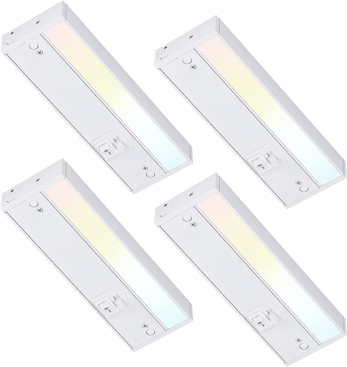 LED Under Cabinet Light, 12 Inch, 8W, Dimmable, 3 Color Selectable, Pack of 4 Z6068