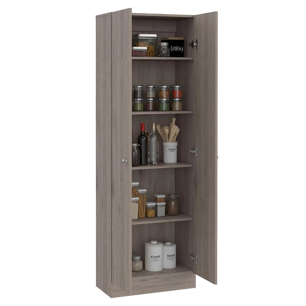 2-Door Engineered Wood Pantry Cabinet in Gray W925