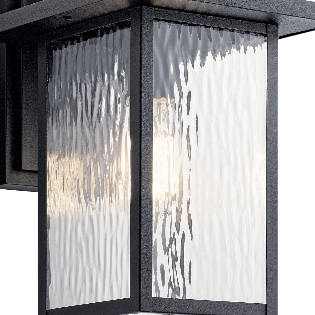 1 Light Textured Black Outdoor Wall Light R487
