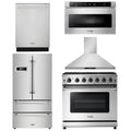 36 Gas Range, Range Hood, Microwave, Refrigerator, Dishwasher W4394