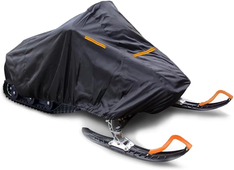 Black Waterproof Snowmobile Cover with Elastic Bottom, 115x51x48 K14084
