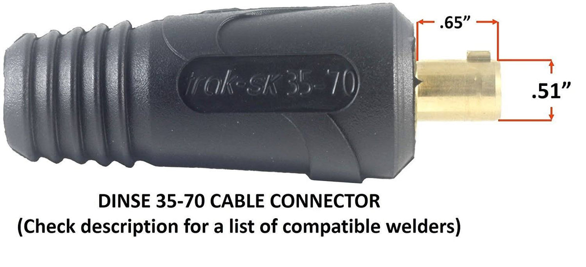 350 Amp Welding Leads Assembly Set 1/0 AWG Cable 15 Feet E365711