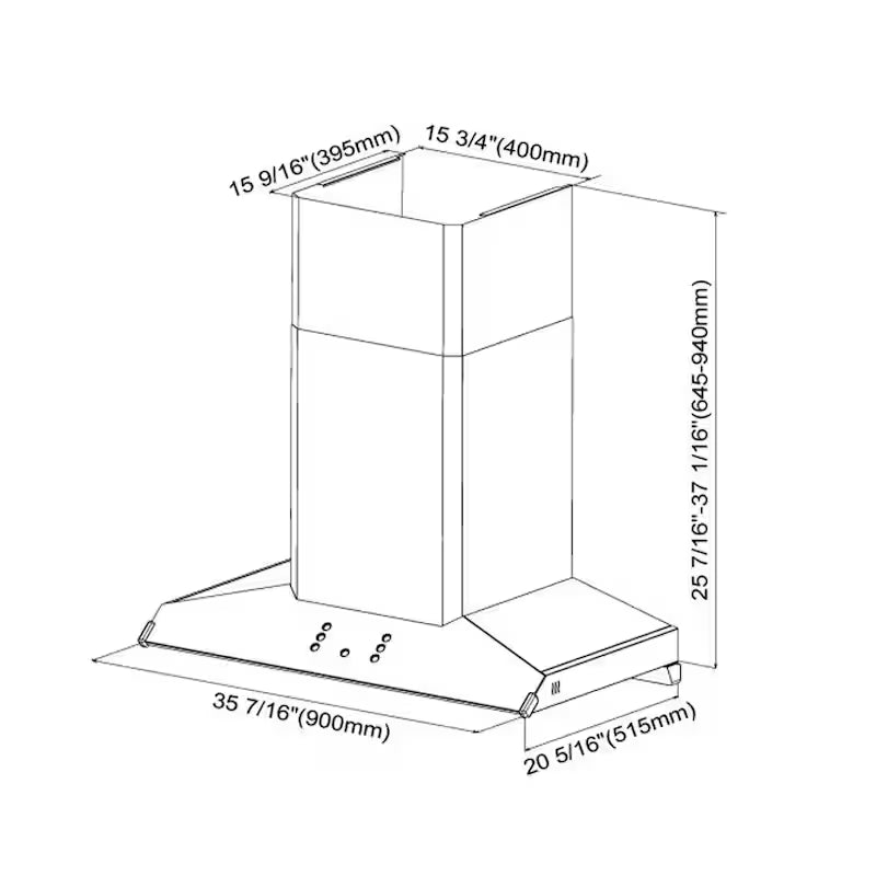 36 in. 1100 CFM Wall Mount Range Hood with Touchscreen Y51760