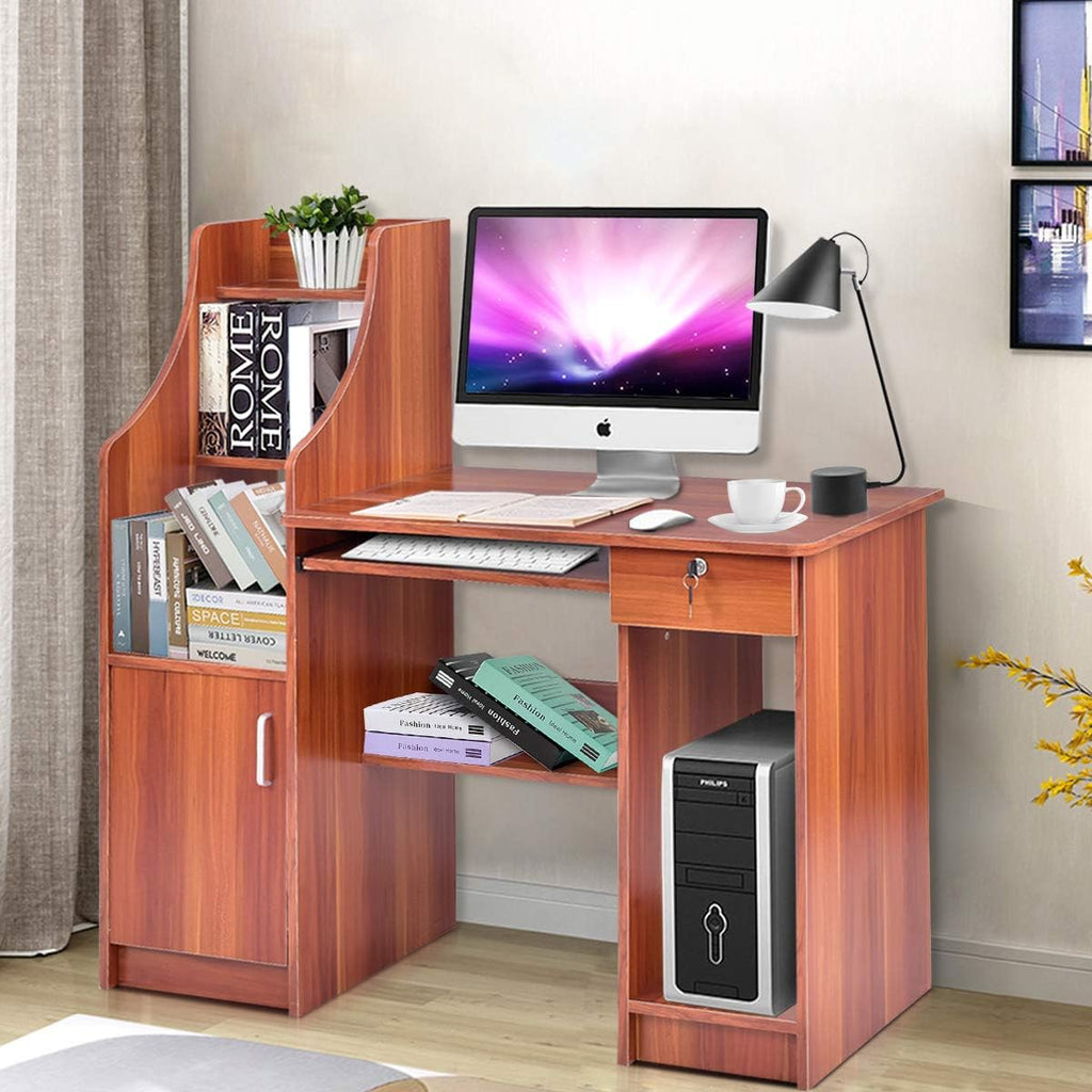 Computer Desk with Storage Cabinet & Drawer H47992