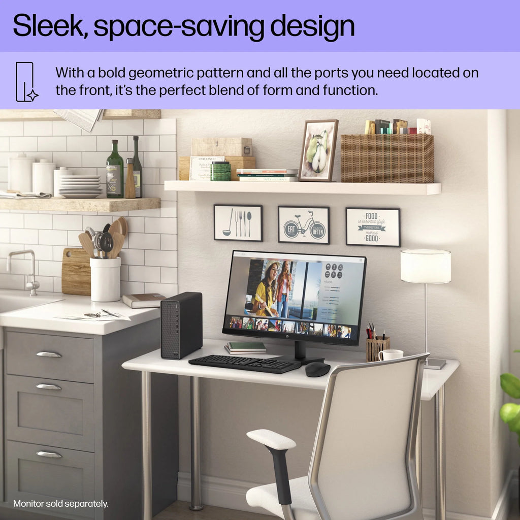 Black Slim Desktop Tower Y265904