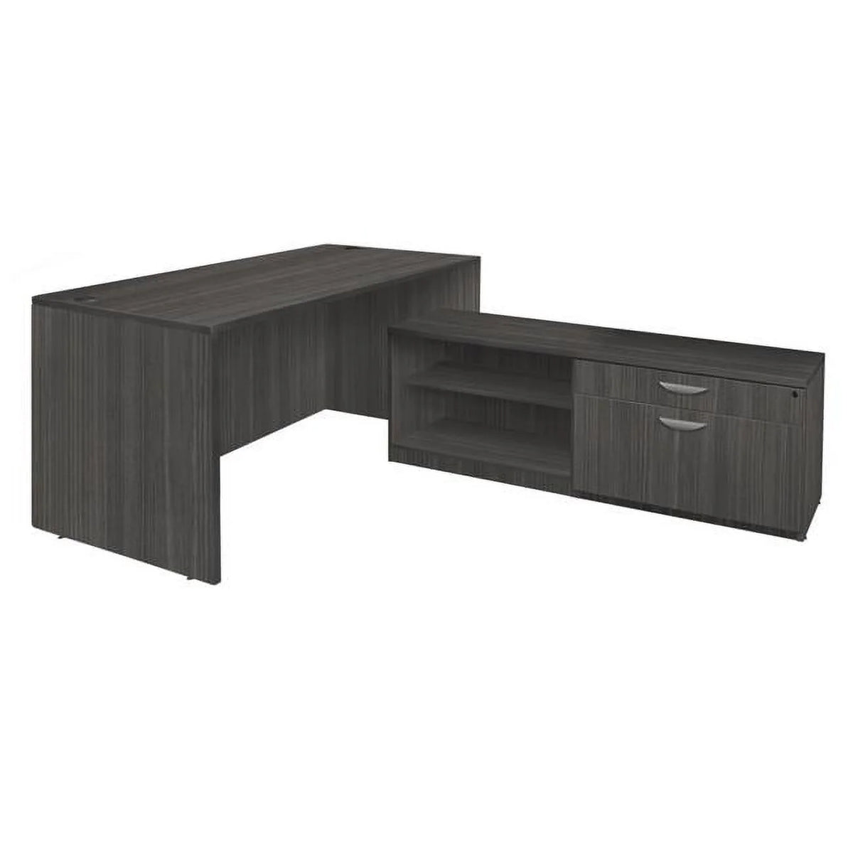 71 in. L-Desk Ash Grey F4995