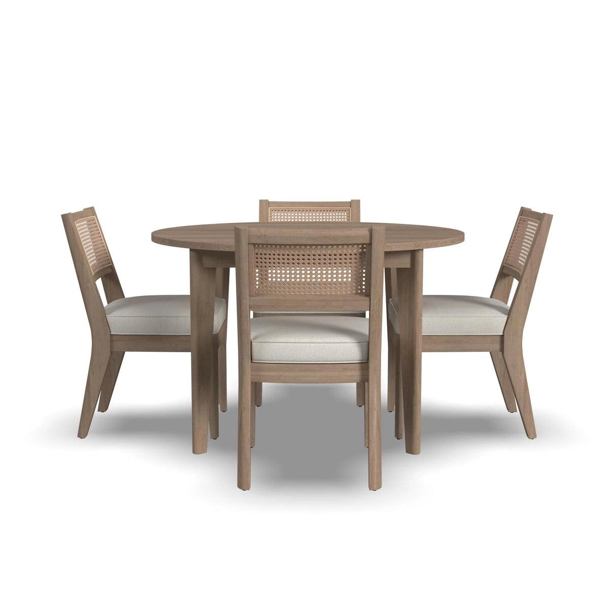 5-Piece Brown Wood Round Dining Set X20253