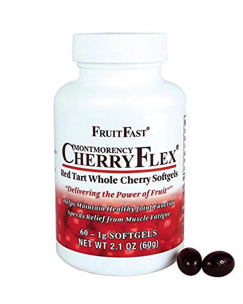 100% Organic Red Tart Cherry Concentrate Supplement 60 Count X6243