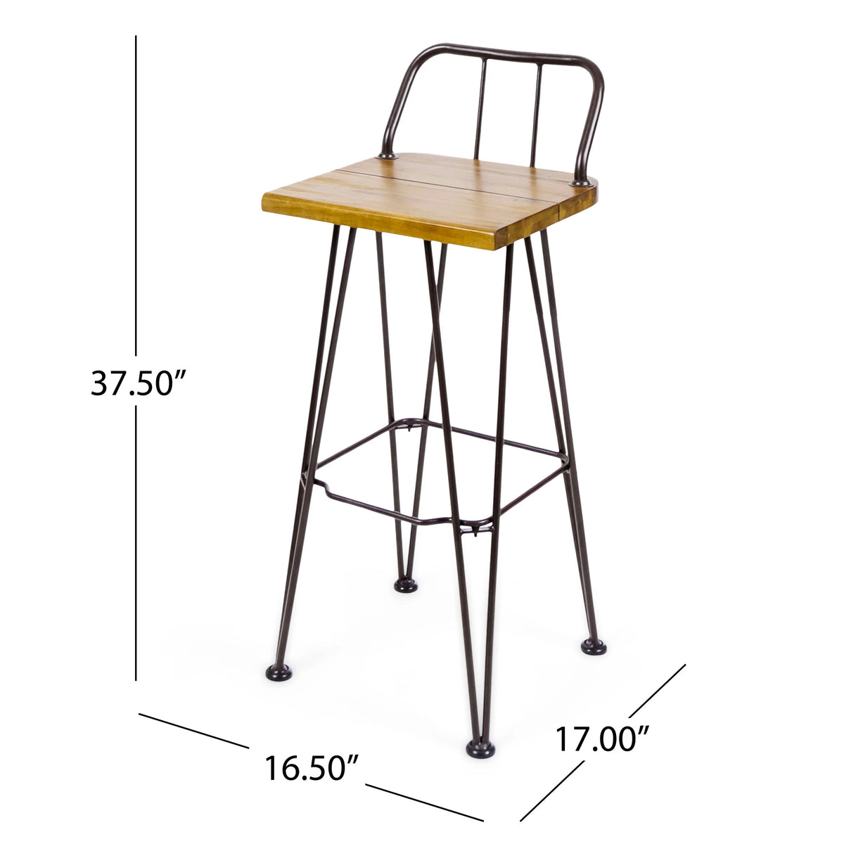 Acacia Wood Bar Set with Iron Frame P32717