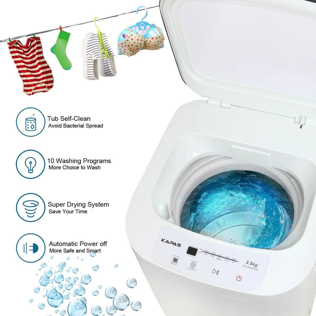 Fully Automatic 2-in-1 Compact Washing Machine 8 lbs Top Load N357493