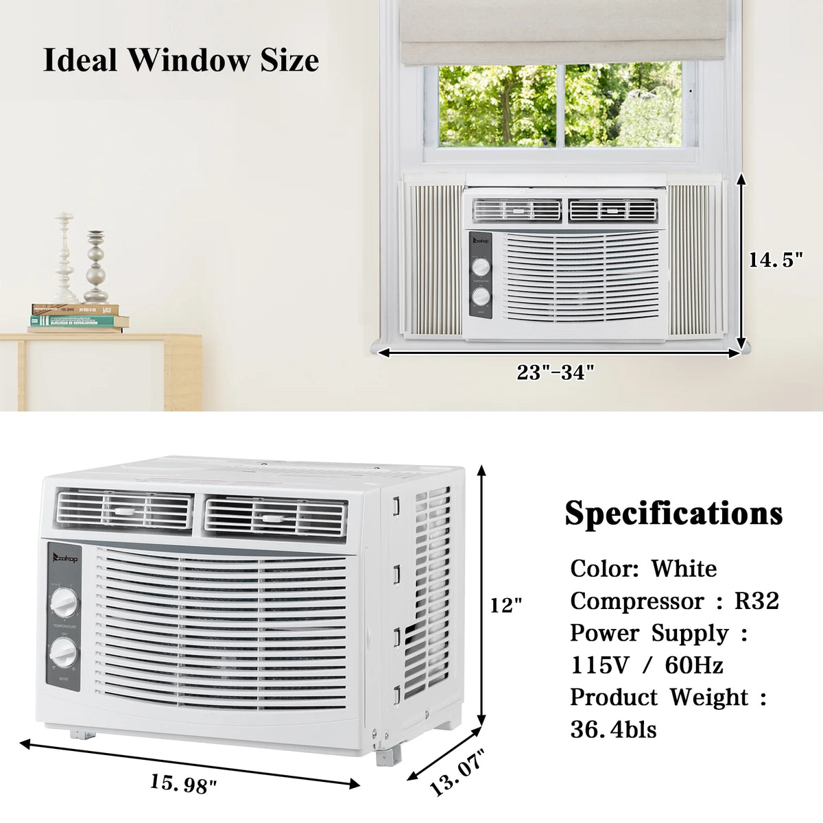 5,000 BTU Window Air Conditioner with Installation Kit R234064
