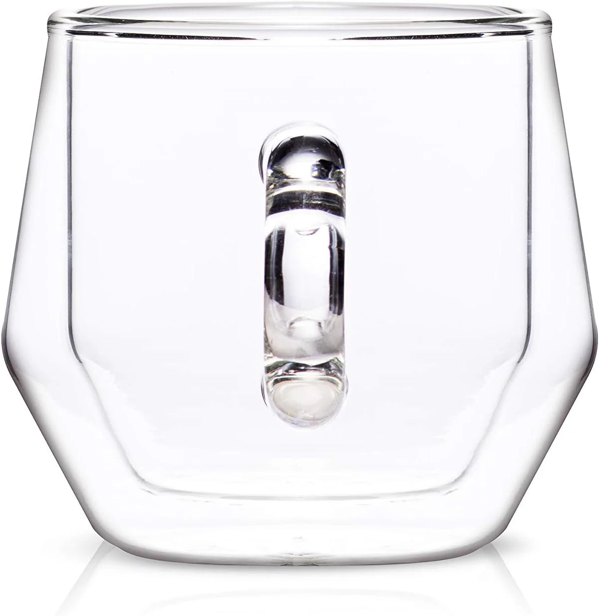 Clear 4Oz Double Walled Glass Espresso Cups with Handles P5149