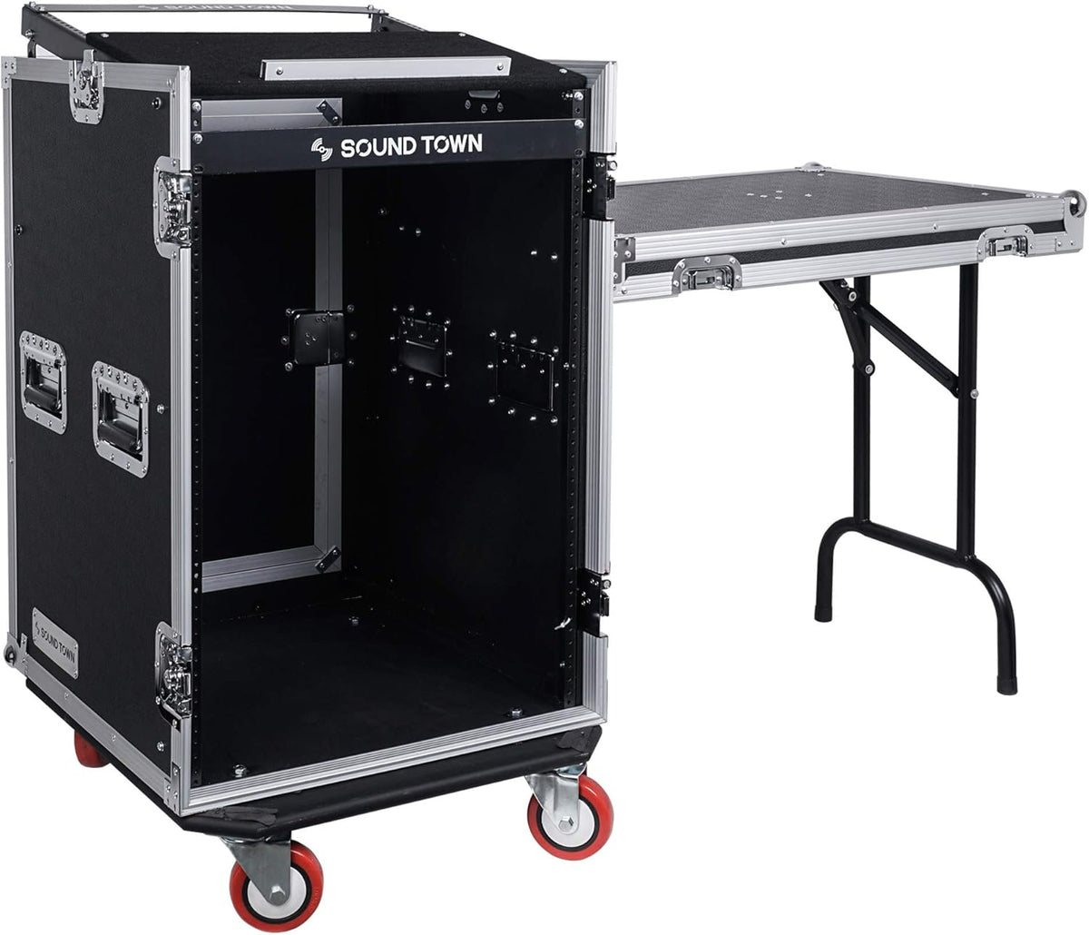 16U PA DJ Rack Road Case with 11U Slant Mixer Top R61649
