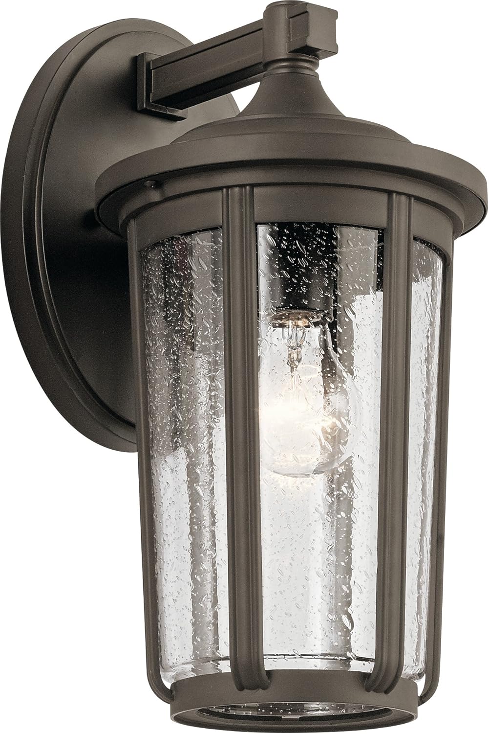 1 Light Textured Black Outdoor Wall Light R487