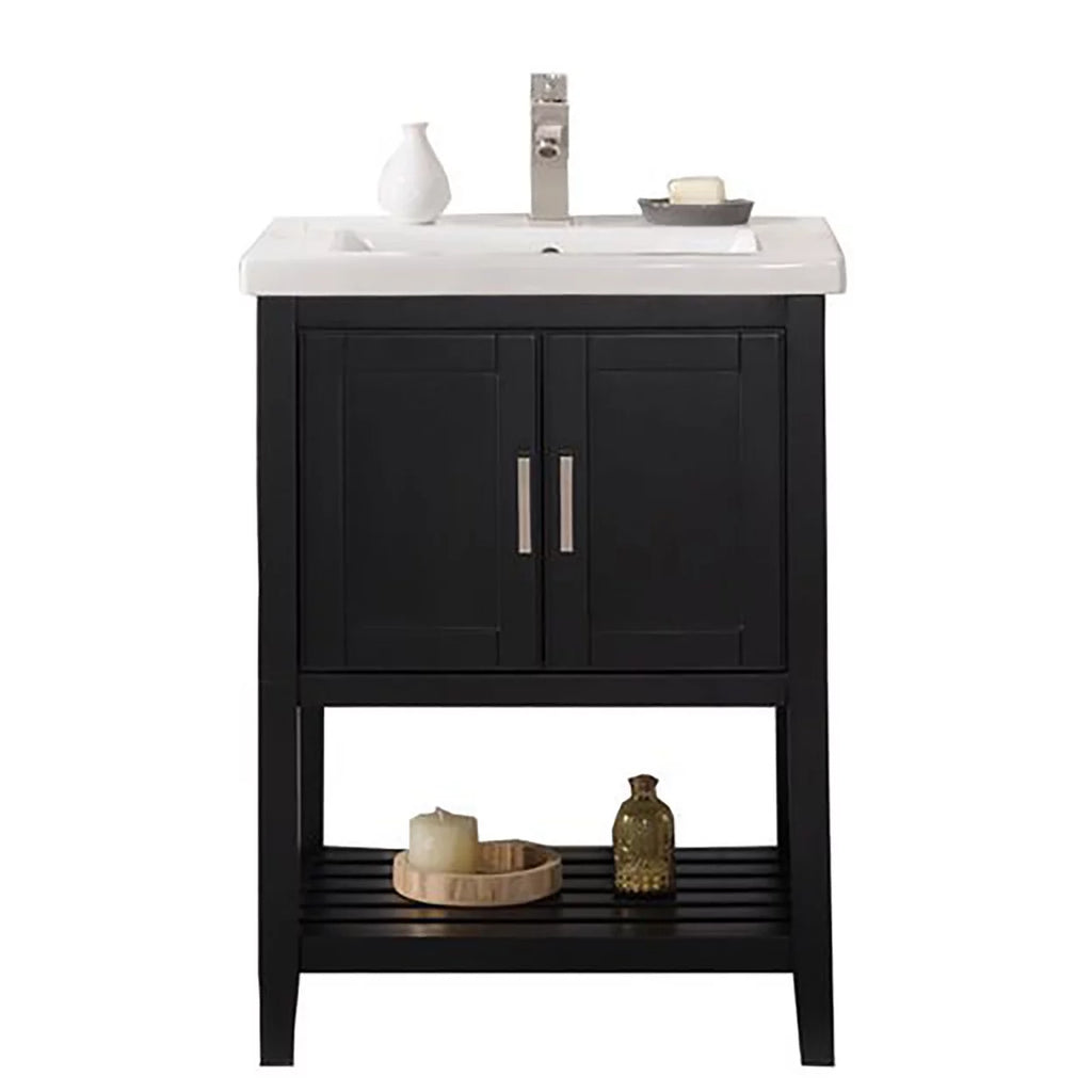 24" Espresso Sink Vanity F43048