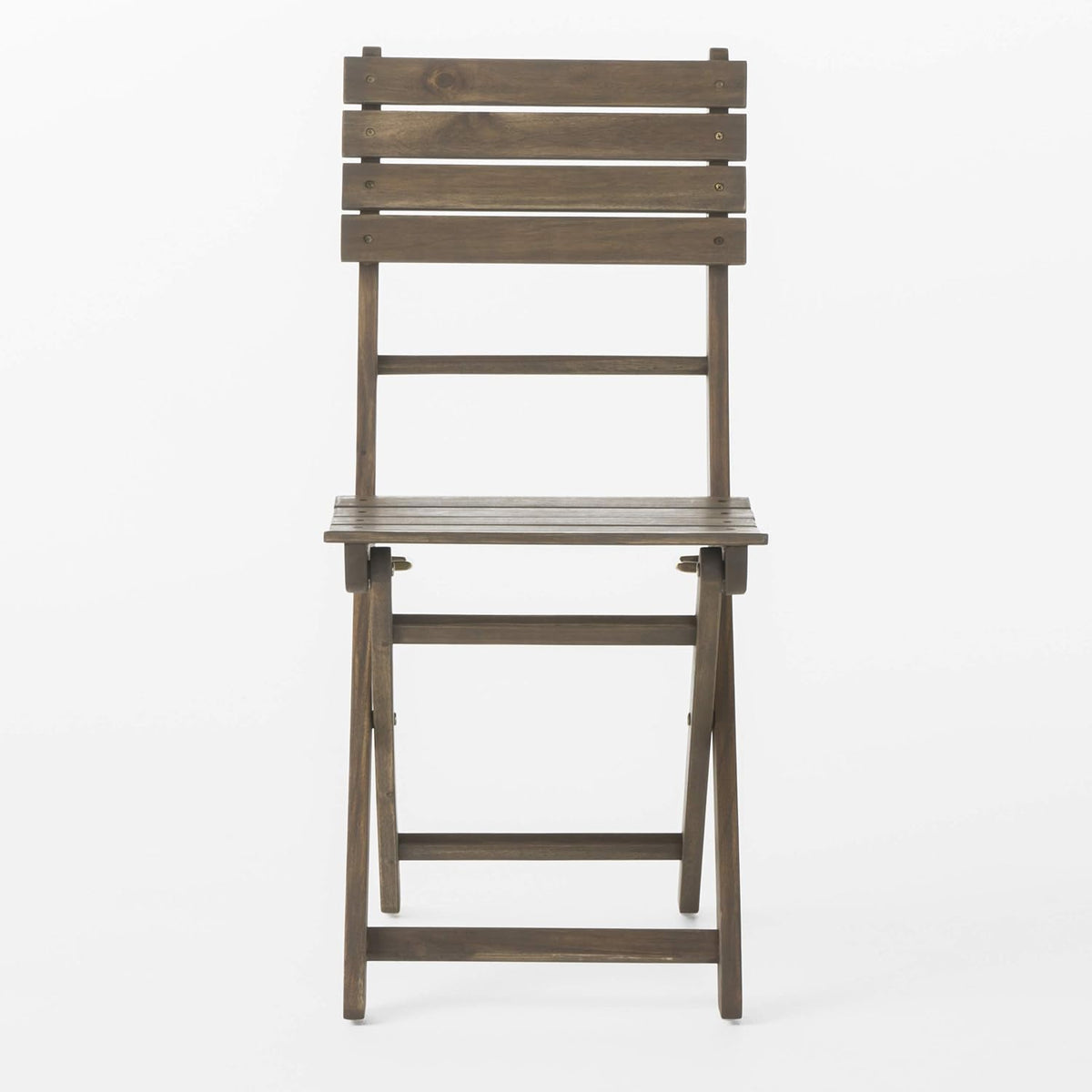 Acacia Wood Foldable Dining Chairs, 4-Pcs Set, Grey Finish L11082