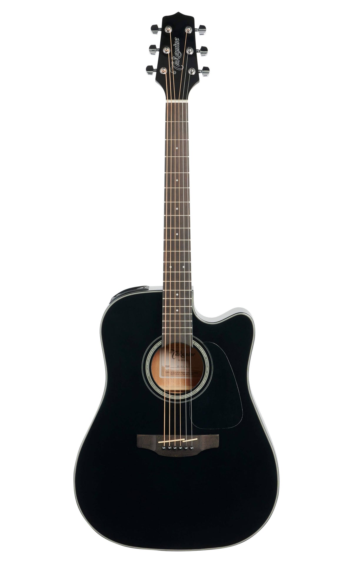 Black Cutaway Dreadnought Acoustic Electric Guitar C21818