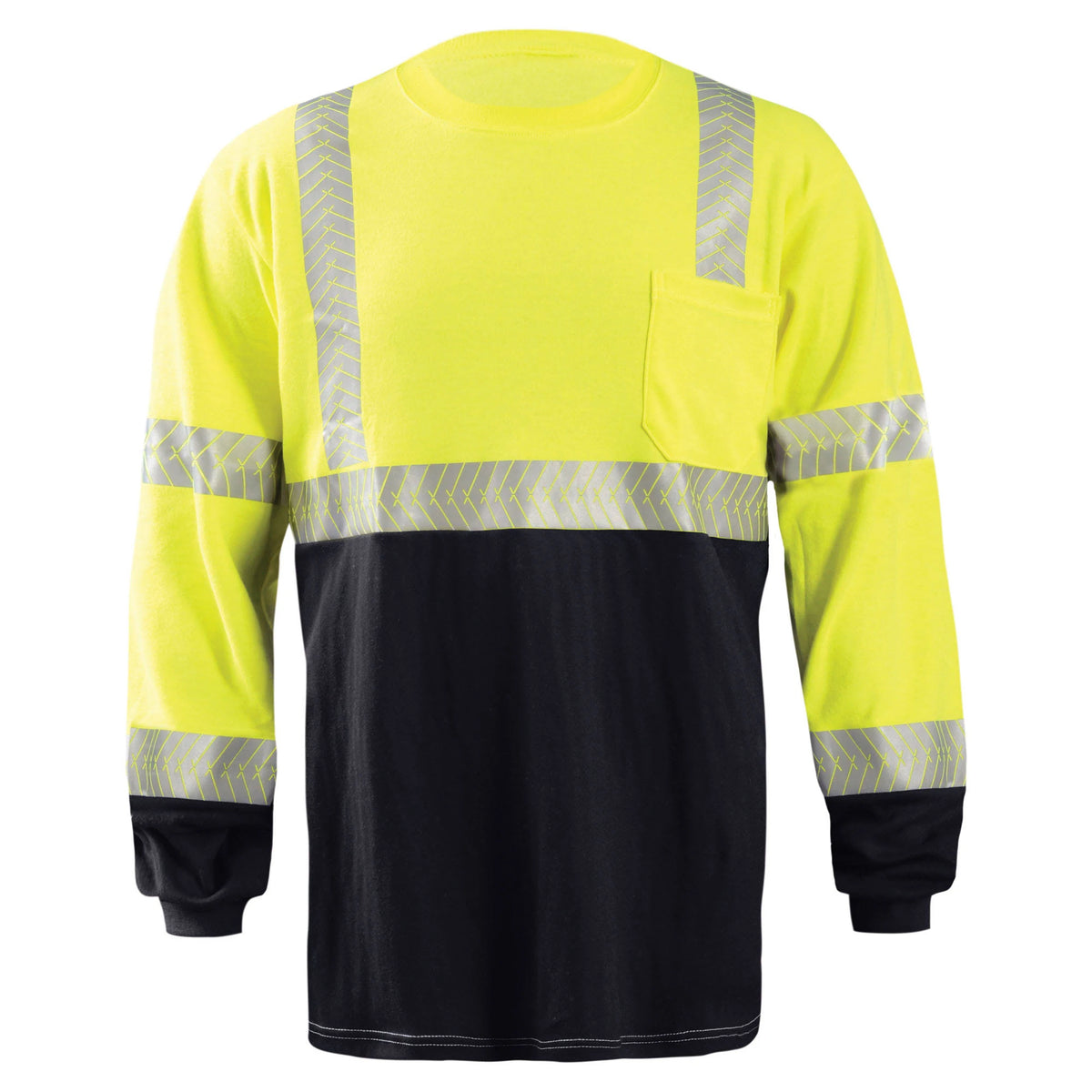 Flame Resistant Long Sleeve Reflective Tape T-Shirt J52176