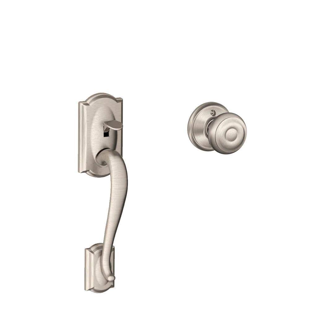 Satin Nickel Entry Door Handleset B1478