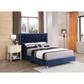 Upholstered Bed Navy Blue L688681