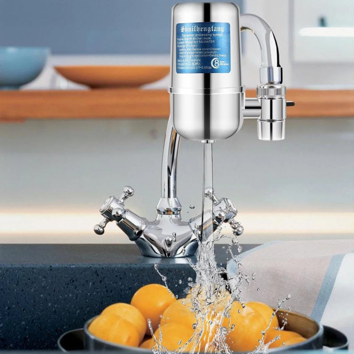 Water Filter with 8-layer Cartridge Dual Output Filtration System P99423