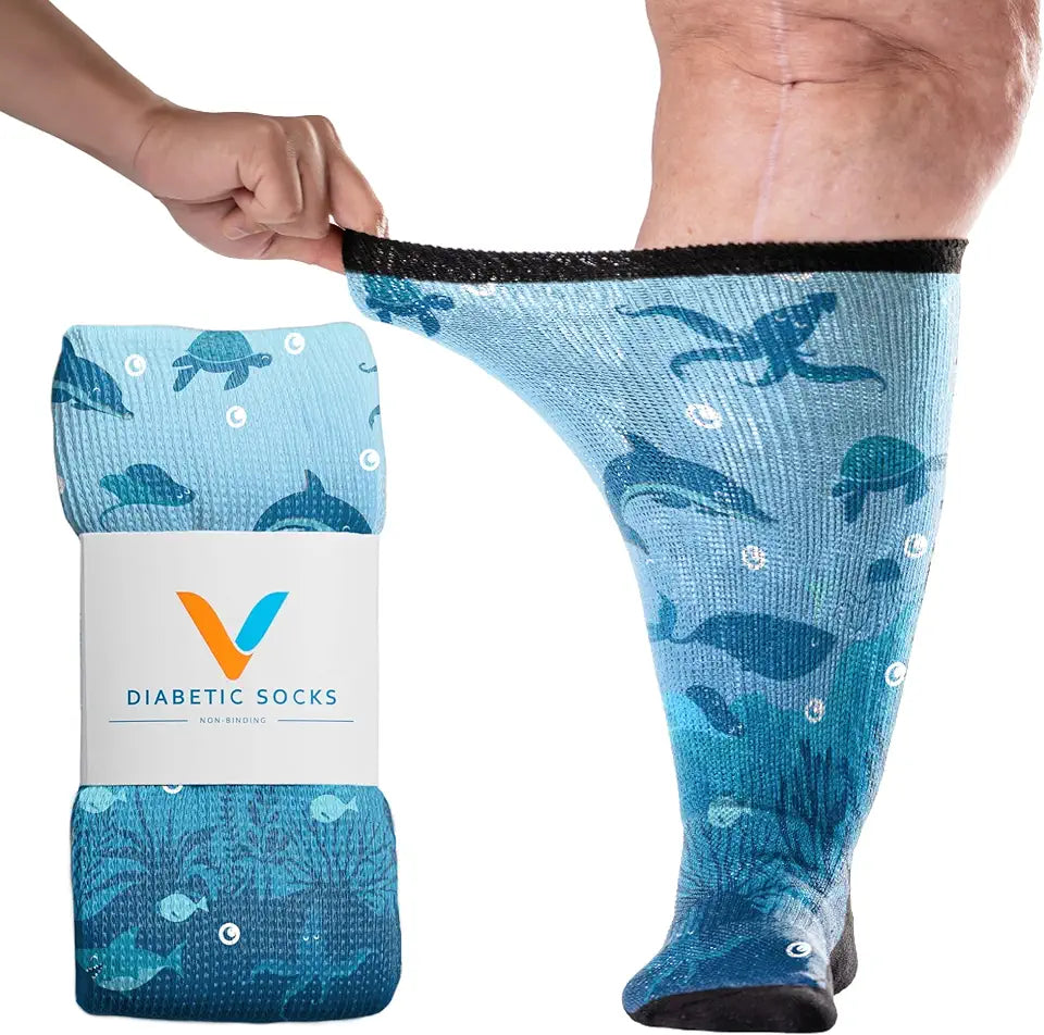 Diabetic Socks Non Binding Top Seamless Toe Loose Fit N148