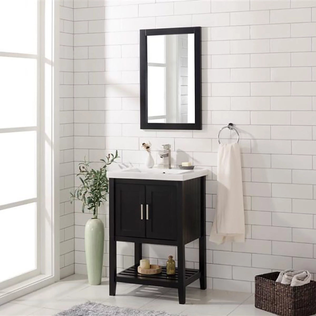 24" Espresso Sink Vanity F43048