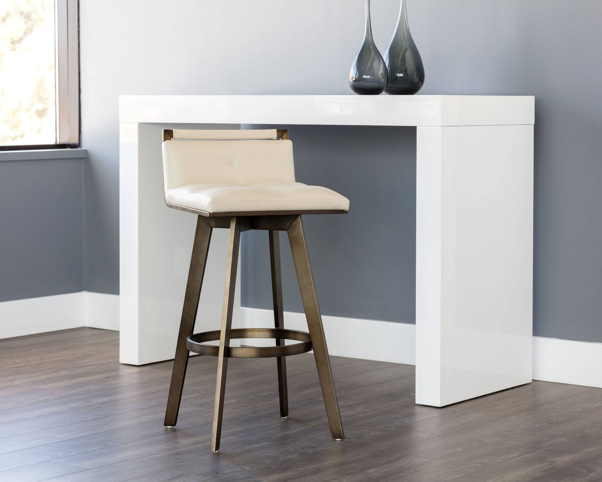 Cream Swivel Bar Stool D447604