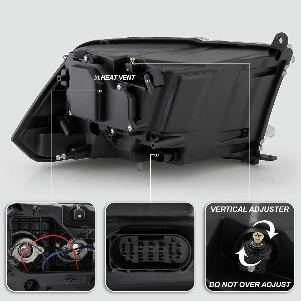Black LED Projector Headlights Assembly C5830