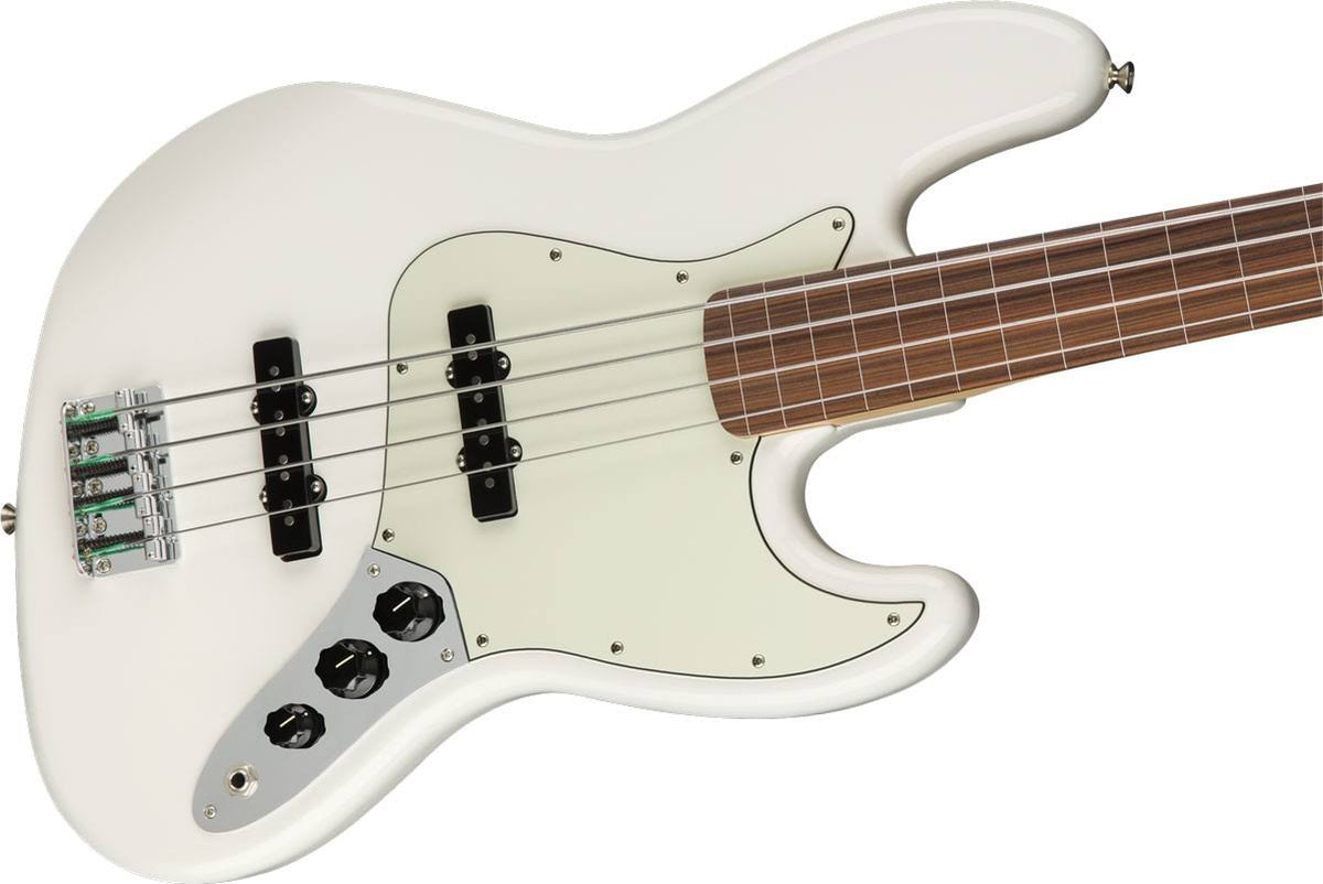 Polar White Fretless Jazz Bass J6086