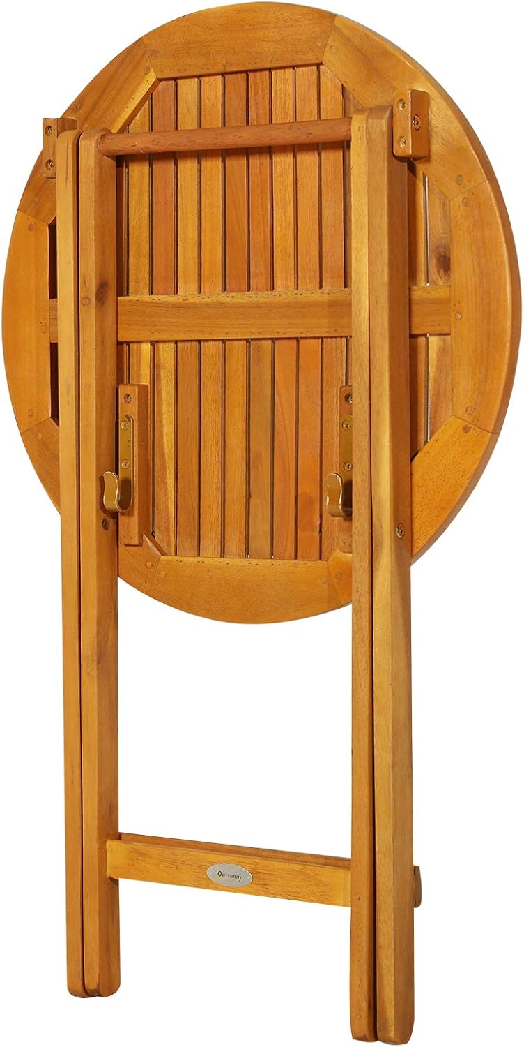 3 Piece Folding Acacia Wood Patio Bistro Set R492645