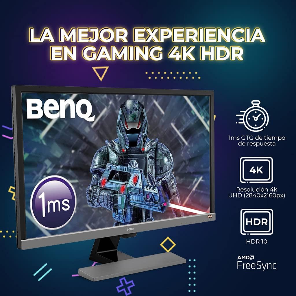 28 4K UHD Monitor with 1ms Response Time, FreeSync, HDR T478