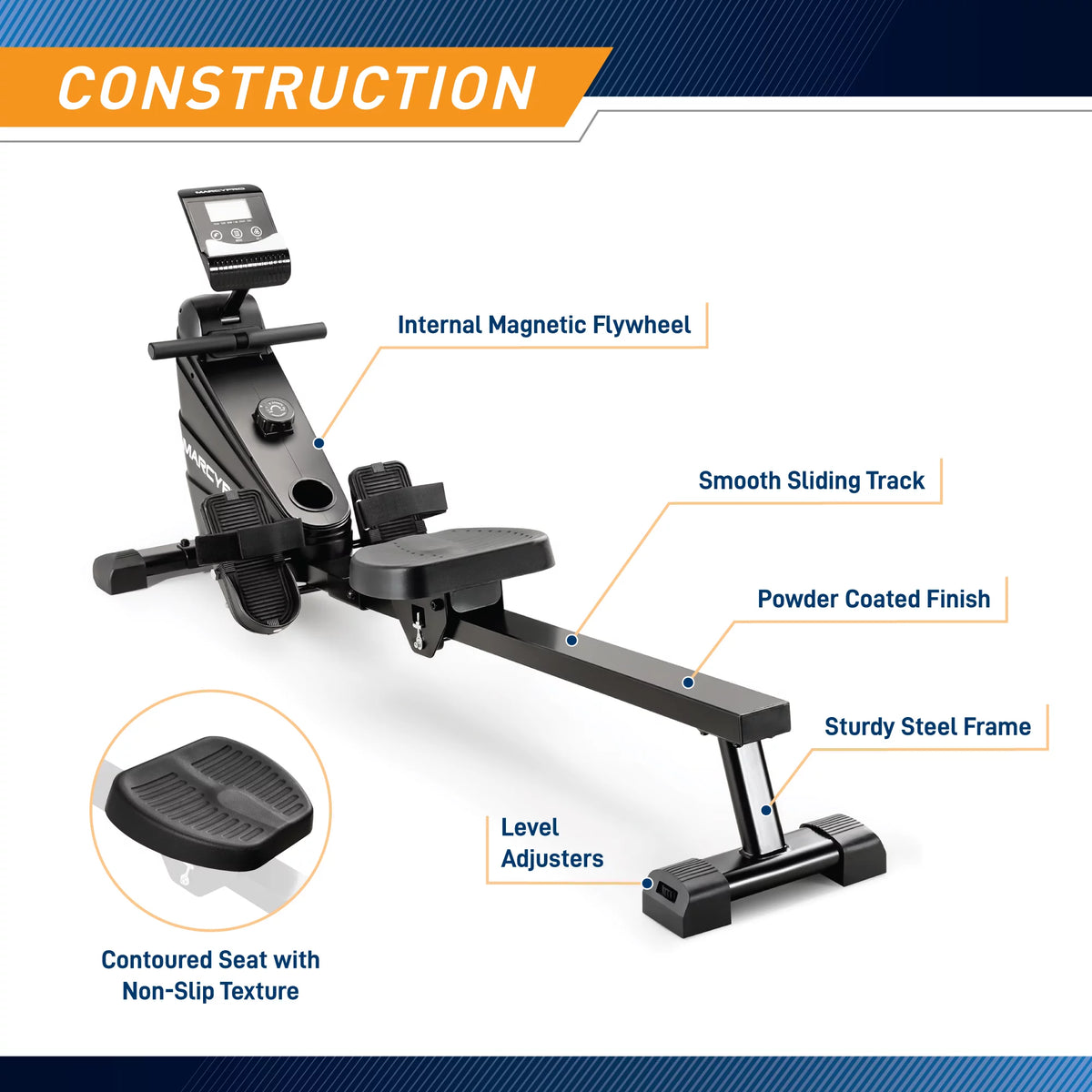 Compact Magnetic Resistance Rowing Machine I14542