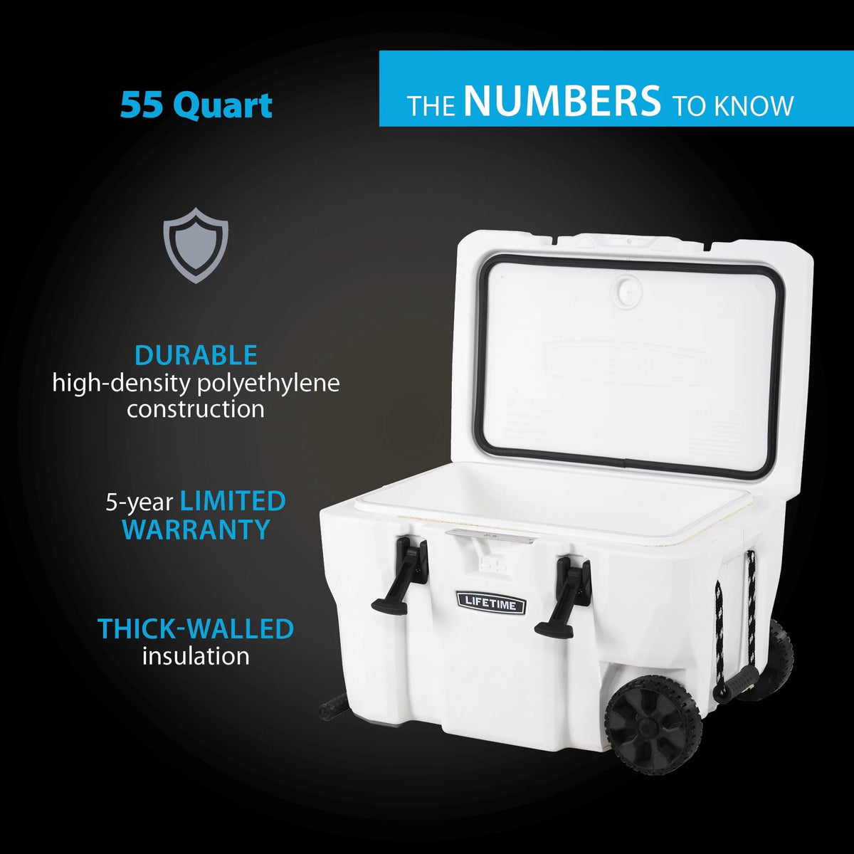 55 Quart Cooler with Wheels O5144