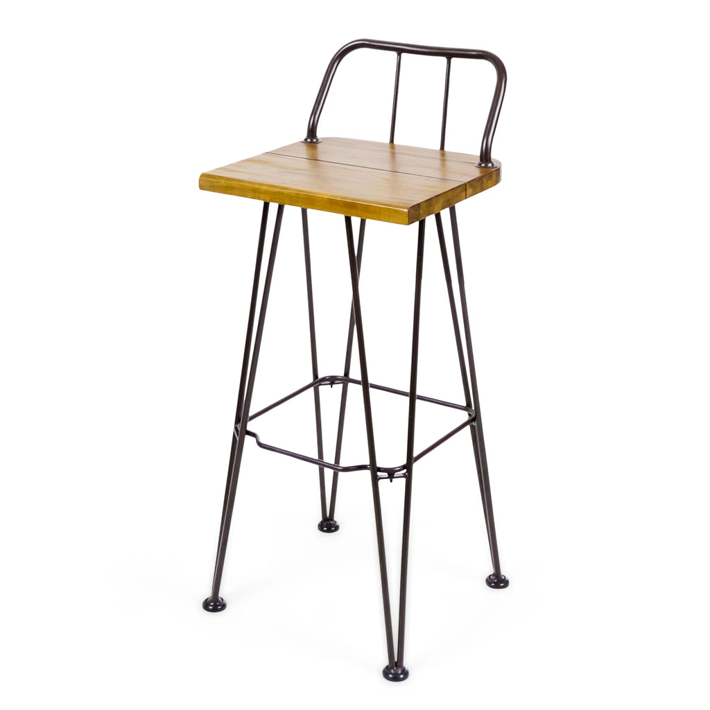 Acacia Wood Bar Set with Iron Frame P32717