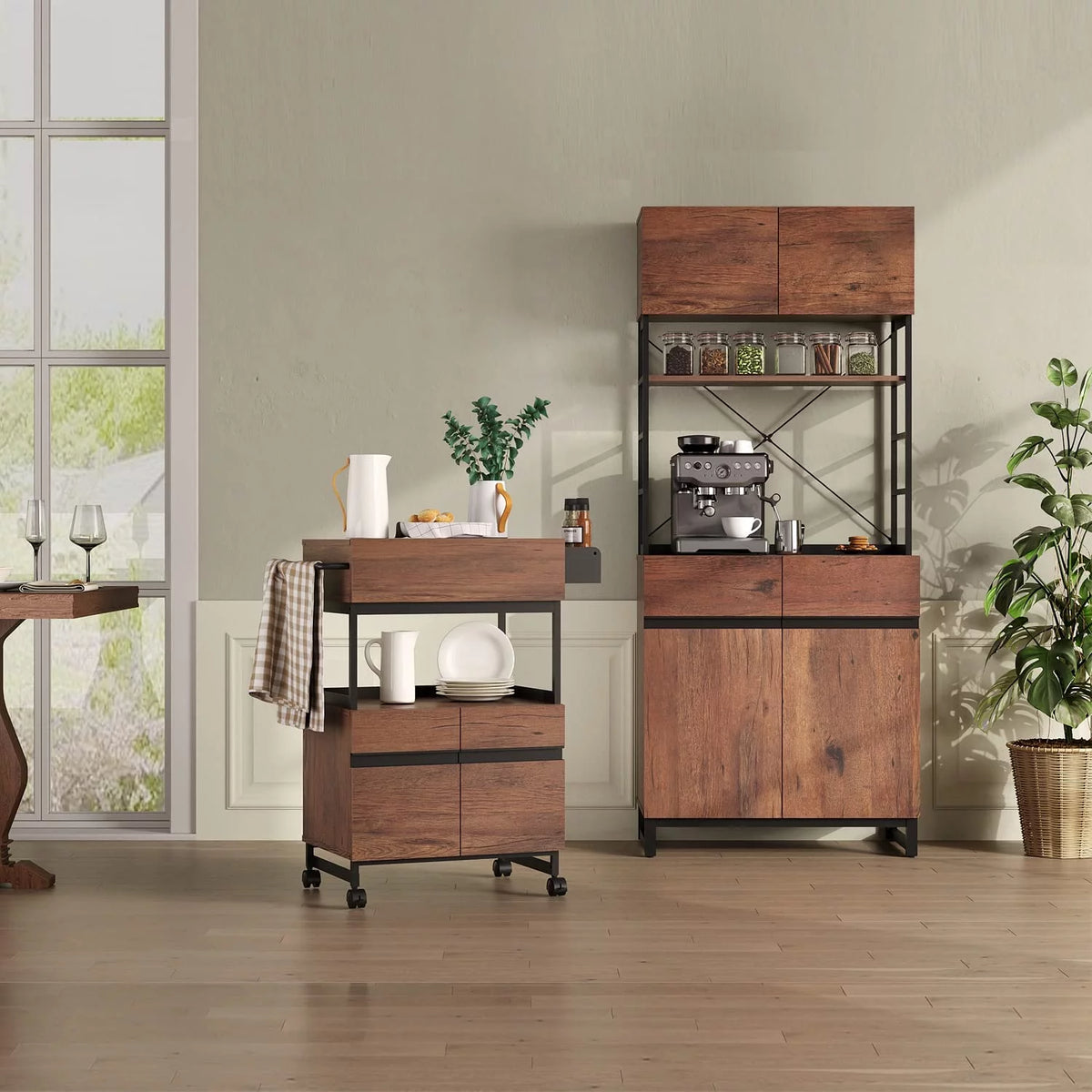 Kitchen Island with Drawer and Storage Cabinet M345853