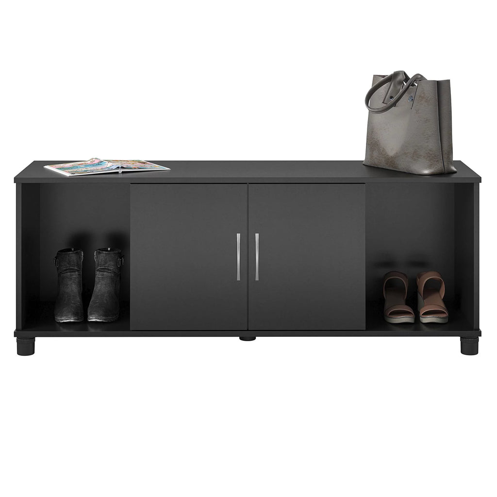 Black Shoe Storage Bench E277367