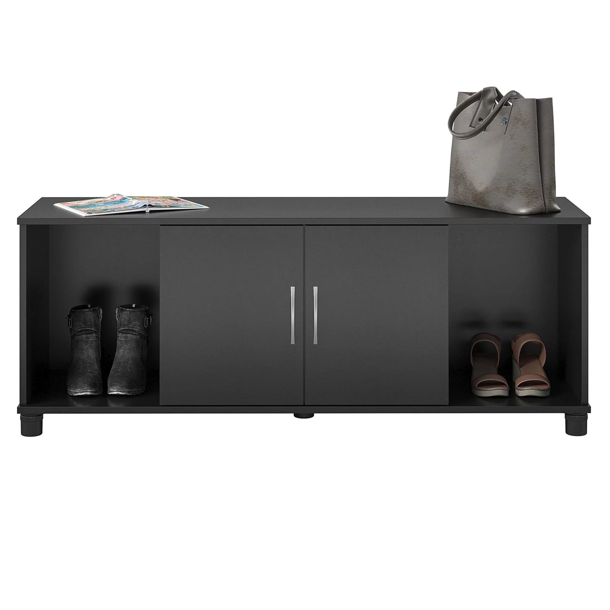 Black Shoe Storage Bench E277367