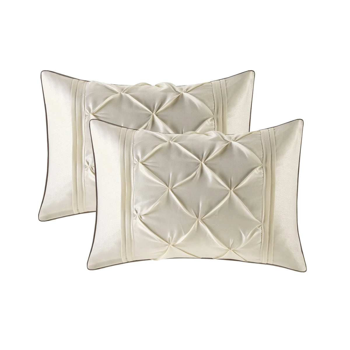 24 Piece King Ivory Comforter Set with Sheets H7224