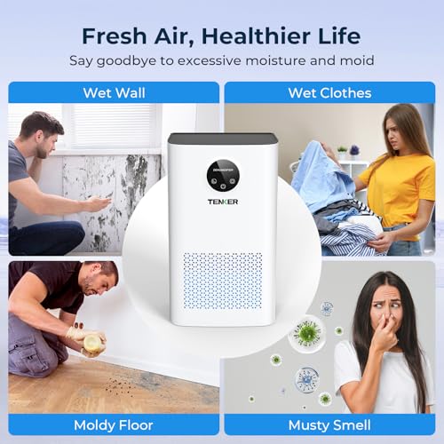 77 OZ Dehumidifier with Sleep Mode Auto Shut Off White A7319