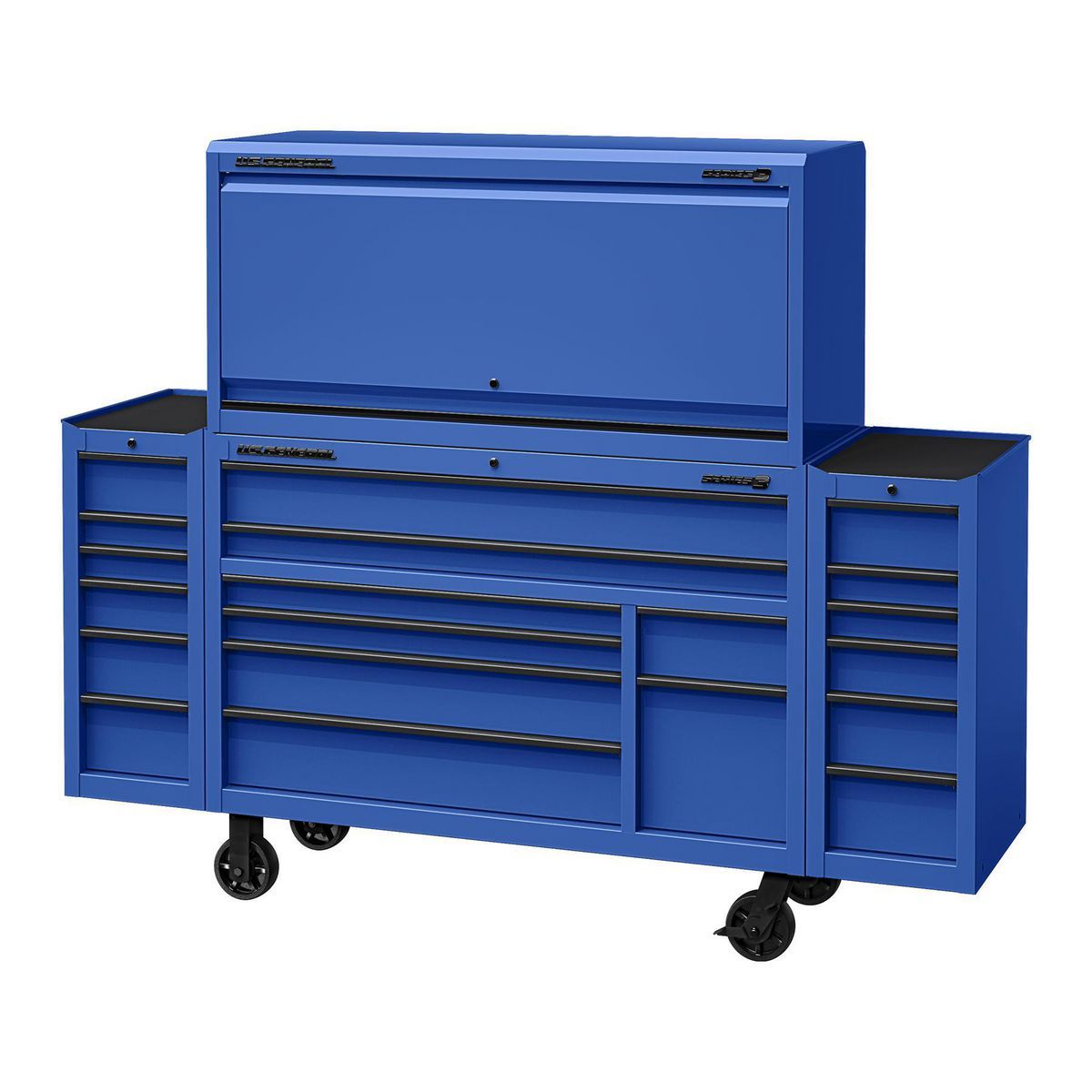 56 in. x 22 in. Blue Work Center Hutch X268246